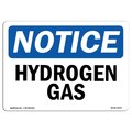 Signmission Safety Sign, OSHA Notice, 10" Height, 14" Width, Hydrogen Gas Sign, Landscape OS-NS-D-1014-L-13574